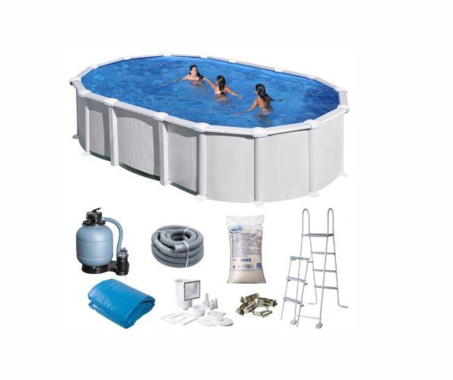 GRE swimmingpool, oval 7,3x3,75x1,32 (uden ben)