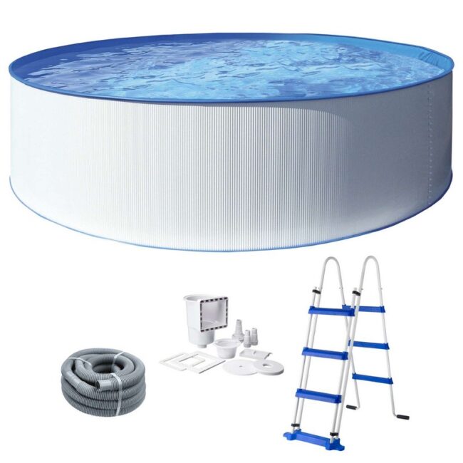 Kreta pool XL Ø4,60 x 1,20m - Hvid-0