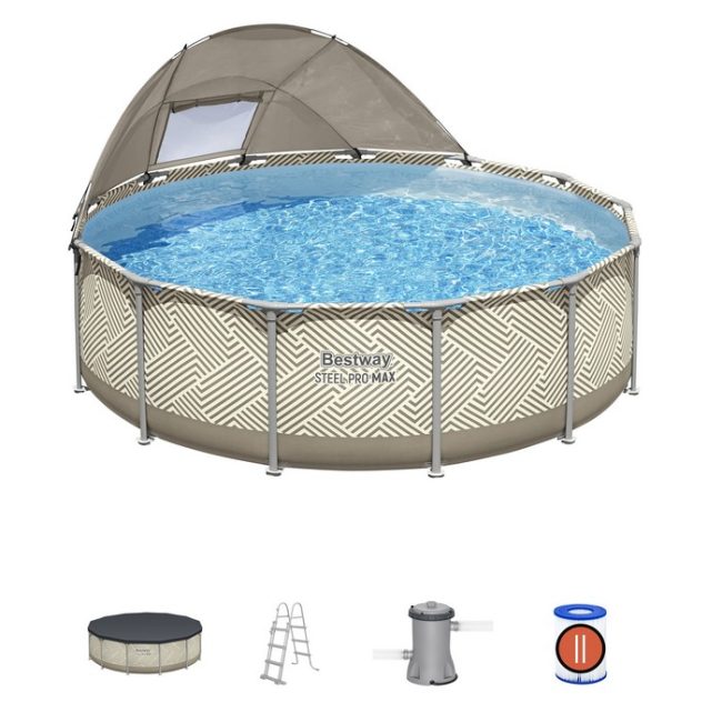 Bestway Canopy pool Ø3,96x1,07 m inkl. solskærm